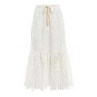 See by Chloe Broderie anglaise effect midi skirt