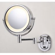 SeeAll 8 Chrome Finish Dual Sided Surround Light Wall Mount Makeup Mirror (Hardwired Model)