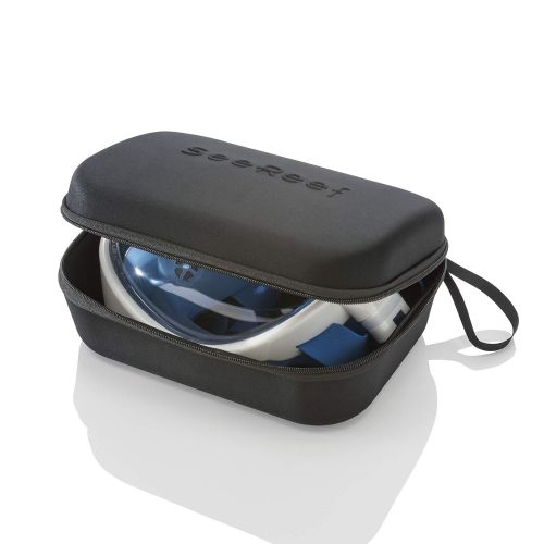  SeeReef Snorkel SeeReef Full Face Snorkel - Snorkeling Mask Set New Design With Hard Carry Case - See 180 Degrees Underwater with New 4 Valve Anti Fog Technology Breathe Easy