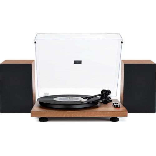  SeeYing Record Player Vinyl Bluetooth Turntable with 36 Watt Stereo Bookshelf Speakers, Vintage Hi-Fi System with Magnetic Cartridge, Built-in Phono Preamp USB Recording RCA Output Adjusta