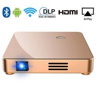 Mini Projectors, SeeYing Portable Pico Video Projector Built-in Battery Wireless Projector Compatible Phone and 1080P Movie Supported WiFi Airplay 120 Display Home Theather Enterta