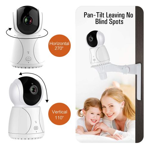  SeeYing 5 LCD Screen Video Baby Monitor with Camera, 1000Ft Long Range, 2 Way Audio, Auto Night Vision, Temperature Monitor, VOX, PanTiltZoom, Eco Mode, Lullabies, Wall Mount Kit