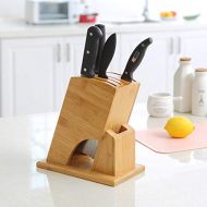 Best Quality - Blocks & Roll Bags Bamboo Oblique Knife Rack Multi-purpose Scissor Sharpener Kitchen Knife Holder Wood Knife Block Kitchen Supplies - by SeedWorld - 1 PCs