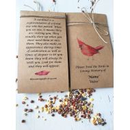 SeedandStory Funeral memorial - Funeral favor - bird seed funeral- bird seed favor- Funeral favor - memorial - wake - momento - Funeral Gift - Memorial k