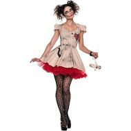 Seeing Red Voodoo Doll Halloween Costume with 6 Tall Stuffed Voodoo Doll Accessory