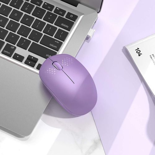  [아마존베스트]Wireless Mouse, 2.4G Noiseless Mouse with USB Receiver - seenda Portable Computer Mice Cordless Mouse for PC, Tablet, Laptop - Purple