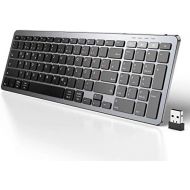 [아마존베스트]seenda Dual Bluetooth + 2.4G Wireless Keyboard - German Layout QWERTZ Ultra Slim Rechargeable Keyboard for PC/Tablet/Laptop/iPhone/iPad and Windows 8, 10/Mac/Linux/Android/iOS/iPad