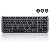 [아마존베스트]seenda Bluetooth Keyboard with 3 Bluetooth Channels, Wireless Ultraslim Rechargeable Wireless Keyboard for iPad, MacBook, iPhone, Android Tablet, Microsoft Surface, Windows Laptop,