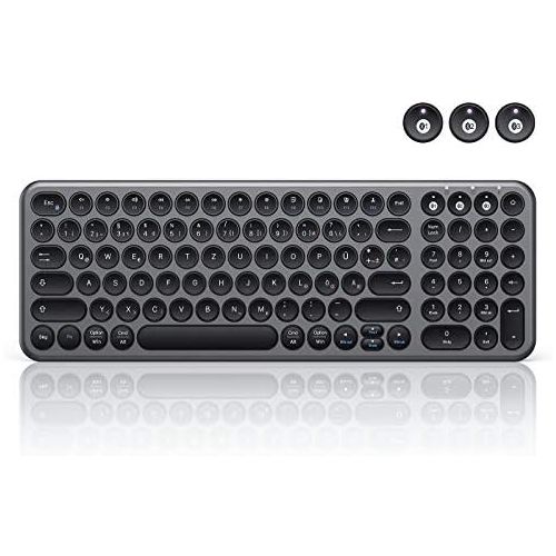  [아마존베스트]seenda Bluetooth Keyboard with 3 Bluetooth Channels, Wireless Ultraslim Rechargeable Wireless Keyboard for iPad, MacBook, iPhone, Android Tablet, Microsoft Surface, Windows Laptop,