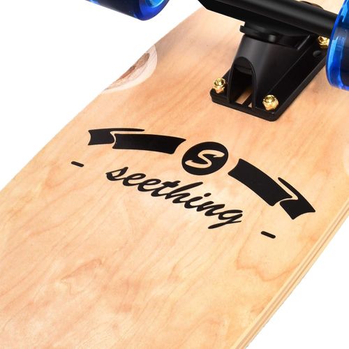  [아마존베스트]seething 42 Inch Longboard Skateboard Complete Cruiser Pintail,The Original Artisan Maple Skateboard Cruiser Pintail for Cruising, Carving, Free-Style and Downhill