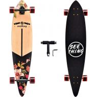 seething 42 Inch Longboard Skateboard Complete Cruiser Pintail,The Original Artisan Maple Skateboard Cruiser Pintail for Cruising, Carving, Free-Style and Downhill