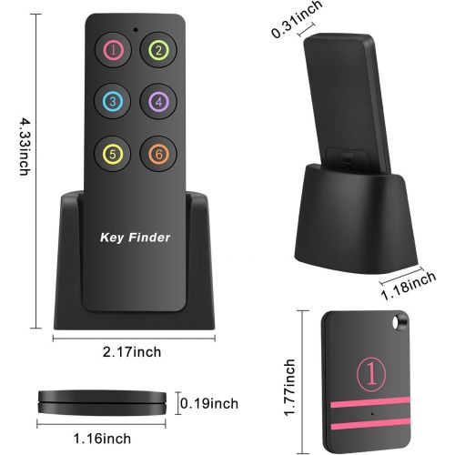  [아마존베스트]Segauin Key Finder Locator,Wireless RF Item Locator with Letters,Key Tracker with 85DB Loud Beeping Sound and 115 Feet Remote Control,6 Receivers,Anti-Lost Tags and Keychains (6 receivers