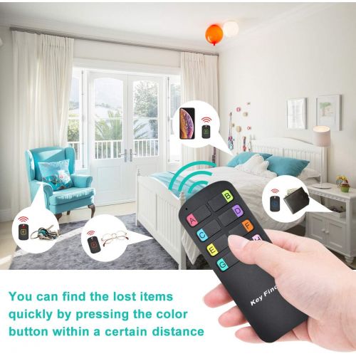  [아마존베스트]Segauin Key Finder Locator,Item Tracker Wireless RF Item Locator with Letters,Key Tracker with 85DB Loud Beeping Sound and 115 Feet Remote Control,8 Receivers,Anti-Lost Tags and Keychains