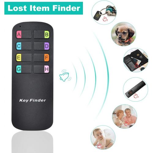  [아마존베스트]Segauin Key Finder Locator,Wireless RF Item Locator with Letters Key Tracker with 85DB Loud Beeping Sound and 115 Feet Remote Control 8 Receivers Anti-Lost Tags and Keychains