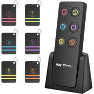 [아마존베스트]Segauin Key Finder Locator,Wireless RF Item Locator Key Tracker with 85DB Loud Beeping Sound and 115 Feet Remote Control Anti-Lost Tags and Keychains (6 Receivers with Number)