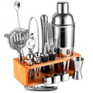 [아마존베스트]Segauin 25oz Cocktail Shaker 17pc Bartender Kit with Stand,Professional Stainless Steel Bar Tool Set Bartending Kit Perfect for Drink Mixing Experience