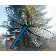 /SegoviaStainedGlass Stained Glass Dragonfly Suncatcher - Glass Art by Sarah Segovia - Elegant Dragonflies - Designs by Fragile Beauty