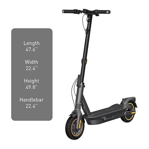  Segway Ninebot MAX Foldable Electric Scooter, Power by 350W/450W Motor, Long Miles Range, 18.6/22 mph, Dual Suspension (MAX G2 Only), Commuter Scooter for Adults, UL-2271 2272 Certified