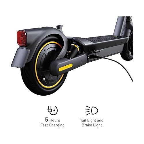  Segway Ninebot MAX Foldable Electric Scooter, Power by 350W/450W Motor, Long Miles Range, 18.6/22 mph, Dual Suspension (MAX G2 Only), Commuter Scooter for Adults, UL-2271 2272 Certified