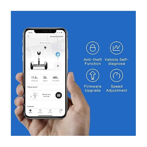  Segway Ninebot S Plus Smart Self-Balancing Scooter, Up to 22 Miles Range & 12.5 mph, Intelligent Lighting, Remote Control and Auto-Following Mode, UL-2272 Certified
