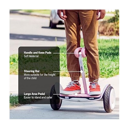  Segway Ninebot S Kids Smart Self-Balancing Electric Scooter, 800 Watts Power, 8 Miles Range & 8.7MPH, Hoverboard with LED Light, UL-2272 Certified