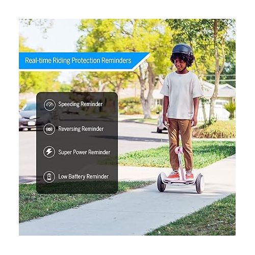  Segway Ninebot S Kids Smart Self-Balancing Electric Scooter, 800 Watts Power, 8 Miles Range & 8.7MPH, Hoverboard with LED Light, UL-2272 Certified