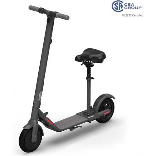  Segway Ninebot E22 Electric KickScooter w/t Free Seat, 300W Motor, 13.7 Miles Range & 12.4MPH, Electric Commuter Scooter, UL-2272 Certified