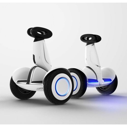  Segway Ninebot S-Plus Smart Self-Balancing Electric Scooter with Intelligent Lighting and Battery System, Remote Control and Auto-Following Mode, White