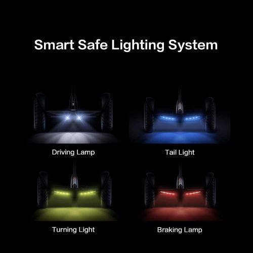  Segway Ninebot S-Plus Smart Self-Balancing Electric Scooter with Intelligent Lighting and Battery System, Remote Control and Auto-Following Mode, White