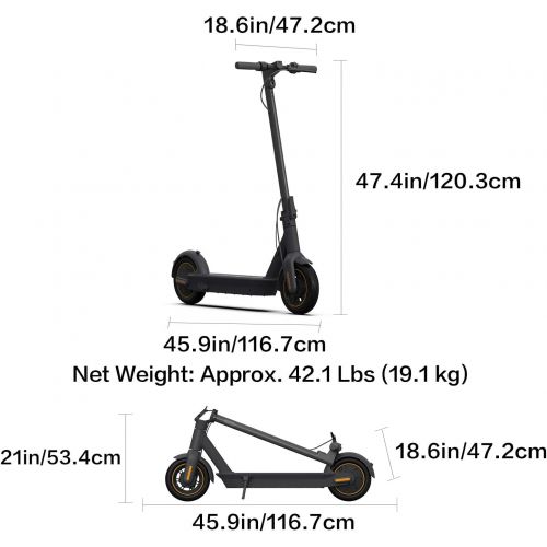  Segway Ninebot MAX Electric Kick Scooter, Max Speed 18.6 MPH, Long-range Battery, Foldable and Portable