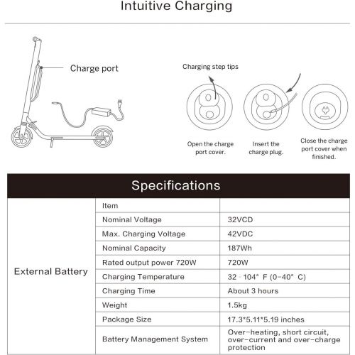  Segway Ninebot External Battery Pack for ES1/ES2/ES4 Electric Kick Scooters