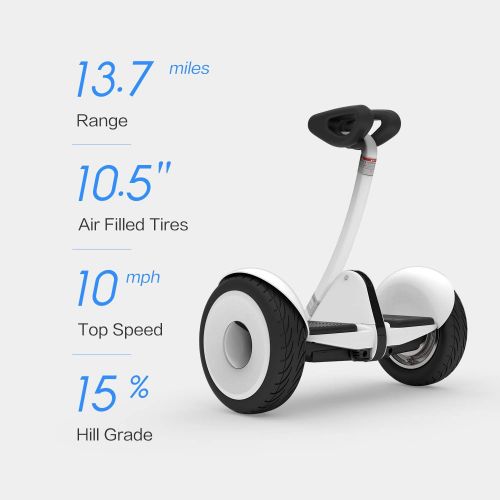  Segway Ninebot S and S-Max Smart Self-Balancing Electric Scooter with LED Light, Powerful and Portable, Compatible with Gokart kit