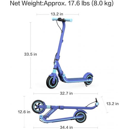  [아마존베스트]Segway Ninebot eKickScooter ZING E8 and E10, Electric Kick Scooter for Kids, Teens, Boys and Girls, Lightweight and Foldable, Pink, Blue, Dark Grey
