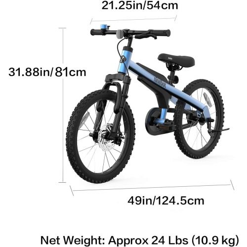  Segway Ninebot Kids Bike for Boys and Girls, 14 inch with Training Wheels, 14 18 inch with Kickstand, Pink Blue Red