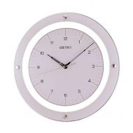 Seiko White Quiet Sweep Floating Wall Clock