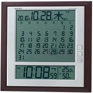 SEIKO CLOCK six day display digital radio clock SQ421B (Seiko clock) wall clock table clock combined monthly calendar function by Unknown [Japan import]