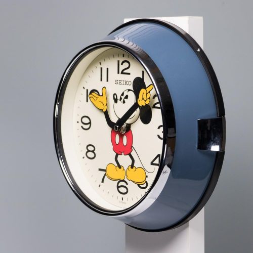 세이코 Seiko SEIKO CLOCK Disney Mickey Mouse quartz wall clock (steel-blue paint) FS504L
