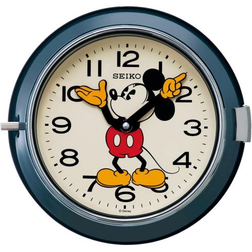 세이코 Seiko SEIKO CLOCK Disney Mickey Mouse quartz wall clock (steel-blue paint) FS504L