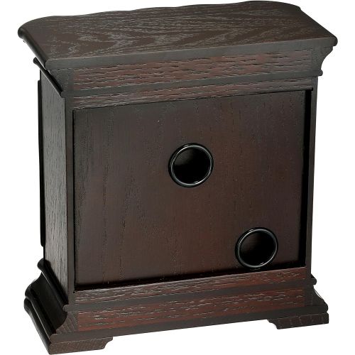 세이코 Seiko Mantel-Musical Wood Shelf Clock, Color:Dark Brown (Model: QXW243BLH)