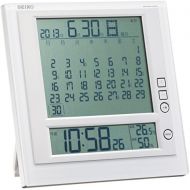 Seiko CLOCK clock hanging clock table clock combined monthly calendar function Rokujdisplay digital radio alarm clock SQ422W