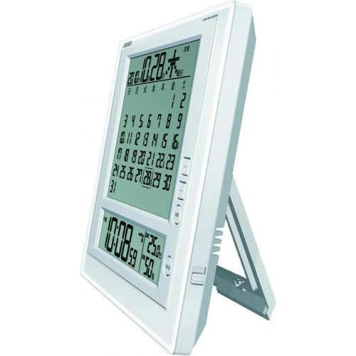 세이코 Seiko CLOCK clock hanging clock table clock combined monthly calendar function Rokujdisplay digital radio alarm clock SQ422W