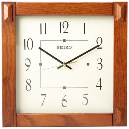 세이코 Seiko Wall Clock With Dark Brown Case