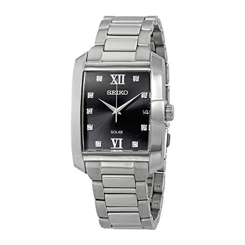 세이코 Seiko SNE461 Mens Silver Core Solar Watch