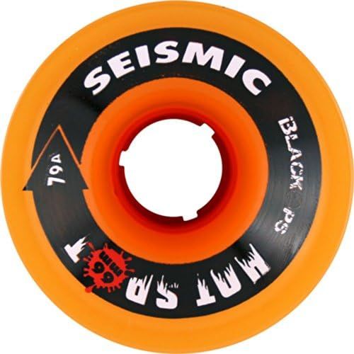  Seismic Longboard Wheels HOT SPOT Orange 66mm 79a