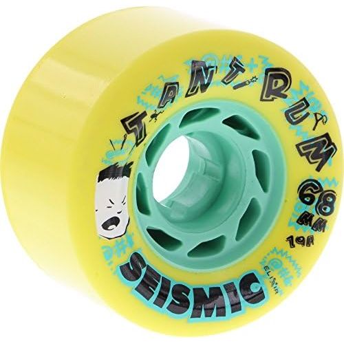  Seismic Skate Systems Seismic Tantrum 68mm 79a YellowMint Longboard Wheels (Set of 4)