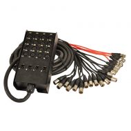 Seismic Audio Small Footprint XLR Stage Box Snake - 6, 8, 12, 16, 24, 32 Channel - 25 to 100 - SACB-Series