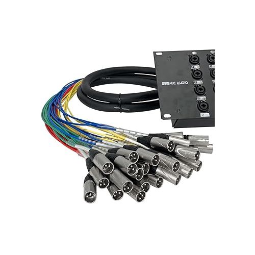  Seismic Audio SARMSS-32x310-32 Channel XLR TRS Combo Splitter Snake Cable - 3' and 10' XLR Trunks