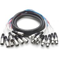 Seismic Audio Speakers 8 Channel XLR Snake Cables, Pro Audio Snake Cables, 10 Foot, Multiple Colored Coded Cables