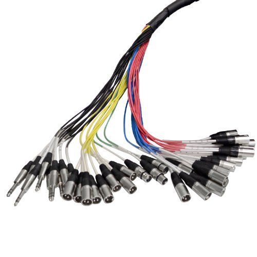  Seismic Audio - SAPSNS-24-3x10x50-24 Channel 50 Snake Cable (Compatible with PreSonus 24.4.2 Digital Mixer) - 24 XLR Inputs, 3 XLR Outputs, 10 TRS 1/4 Outputs