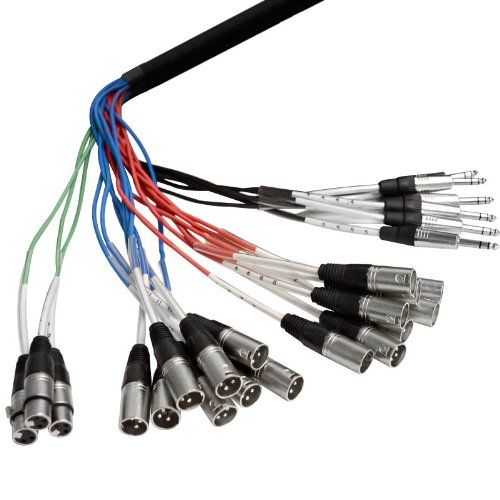  Seismic Audio - SAPSNS-16-3x6x50-16 Channel 50 Snake Cable (Compatible with PreSonus 16.4.2 Digital Mixer) - 16 XLR Inputs, 3 XLR Outputs, 6 TRS 1/4 Outputs